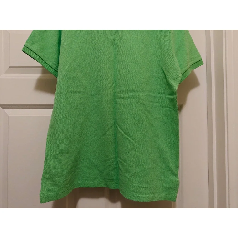 Polo Ralph Lauren Mens Custom Slim Fit Green Cotton Pique Polo Shirt Size M